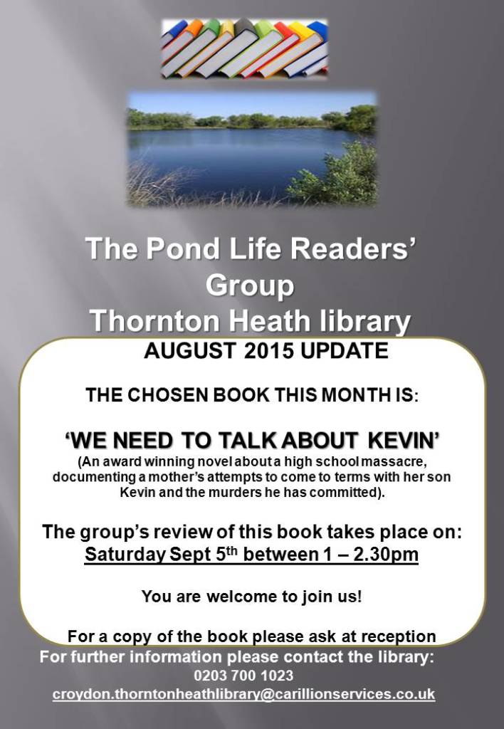 Pond Life - Thornton Heath Library - Book Club