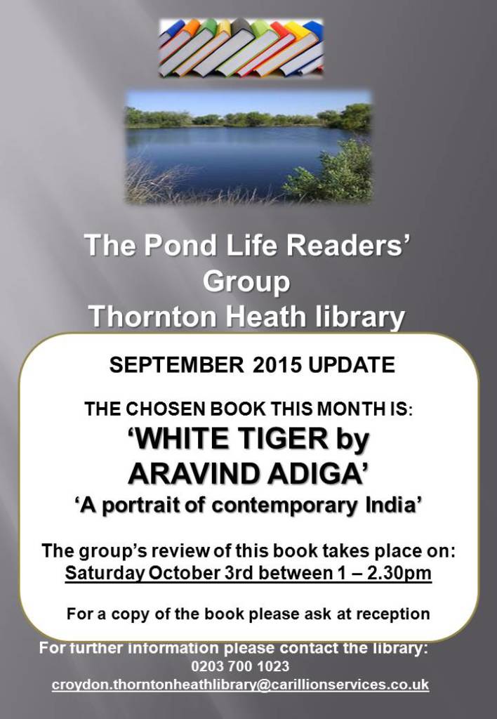 pondlife reading group thornton heath september 2015 croydon